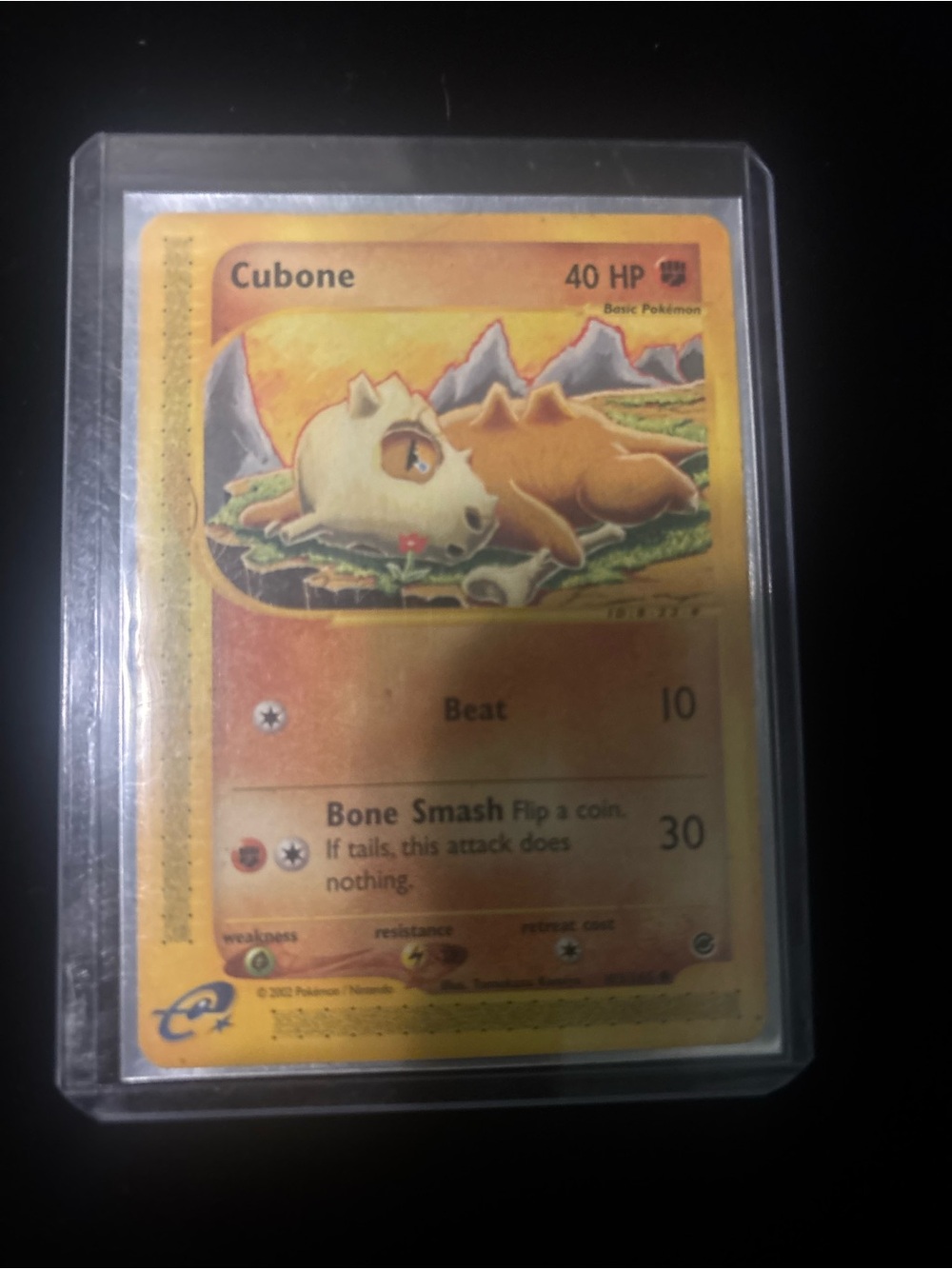Expedition eseries Pokemon Cubone Trading Card - Yellow, Brown